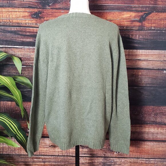 Croft & Barrow Sweater Size M Christmas Embroidered Holiday Ramie Silk Full Zip - Picture 5 of 11